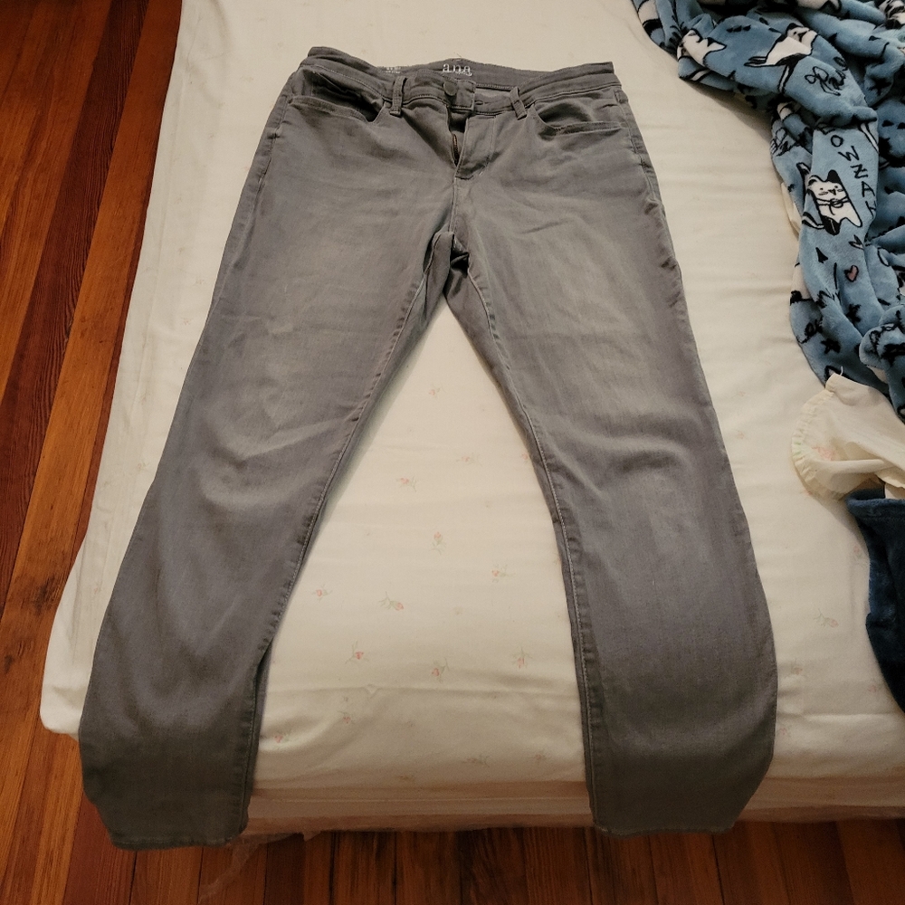 Gray Mid Rise Jeans